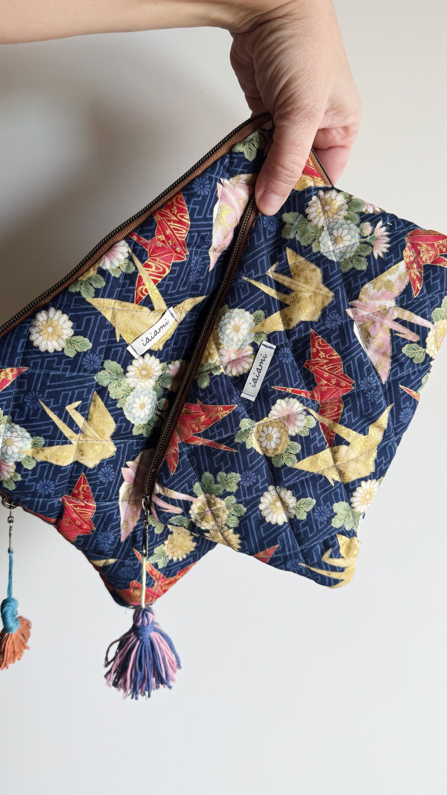 Pochette trapuntata - Origami Blue (Nippori)