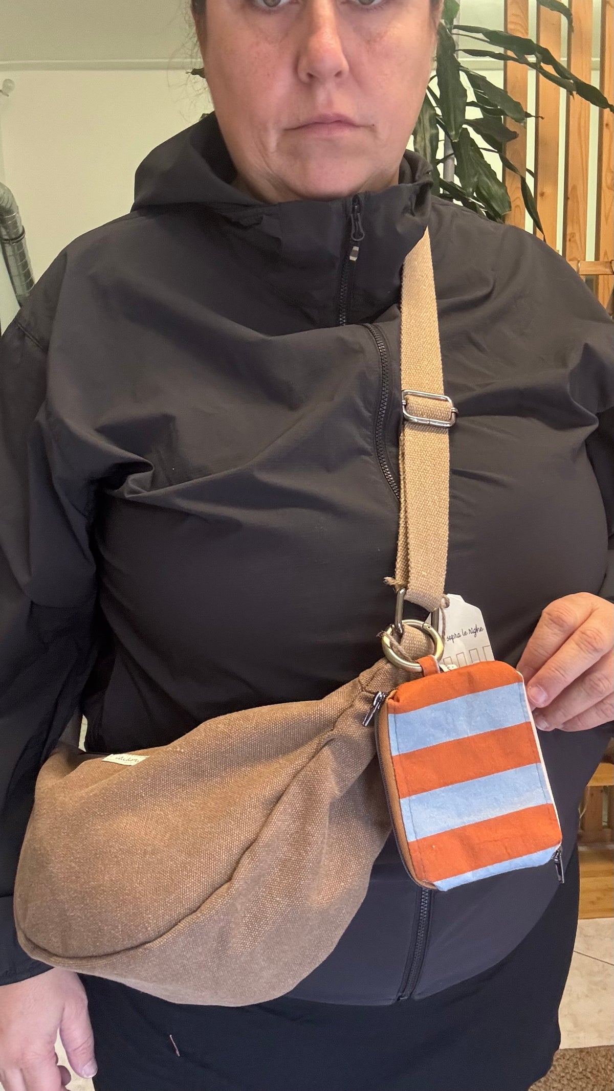 Duetto - Righe mattone-grigio (Stripes)