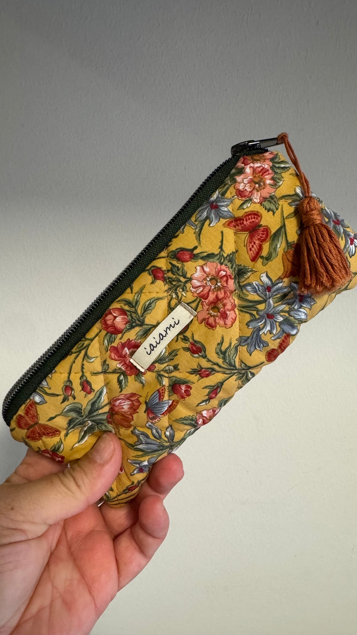 Astuccio trapuntato (Porta occhiali) - Fiori e Farfalle  (Hanbok)