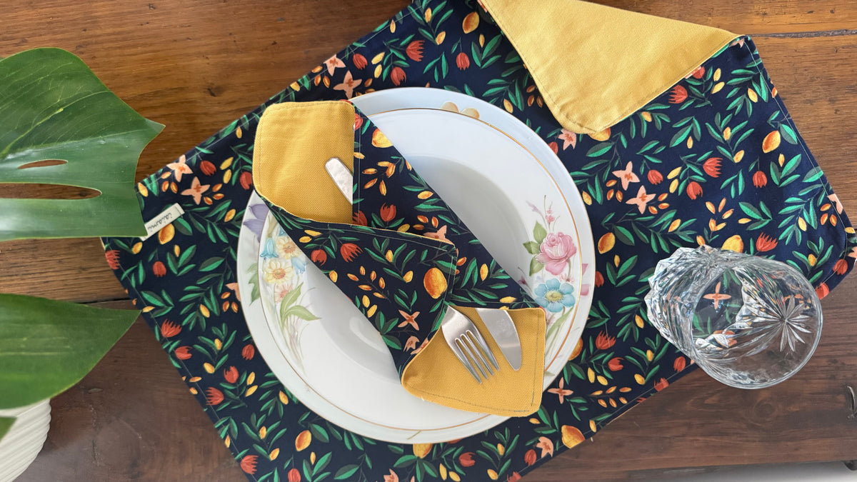 Tovaglietta americana - Fiori e Limoni (Hanbok)