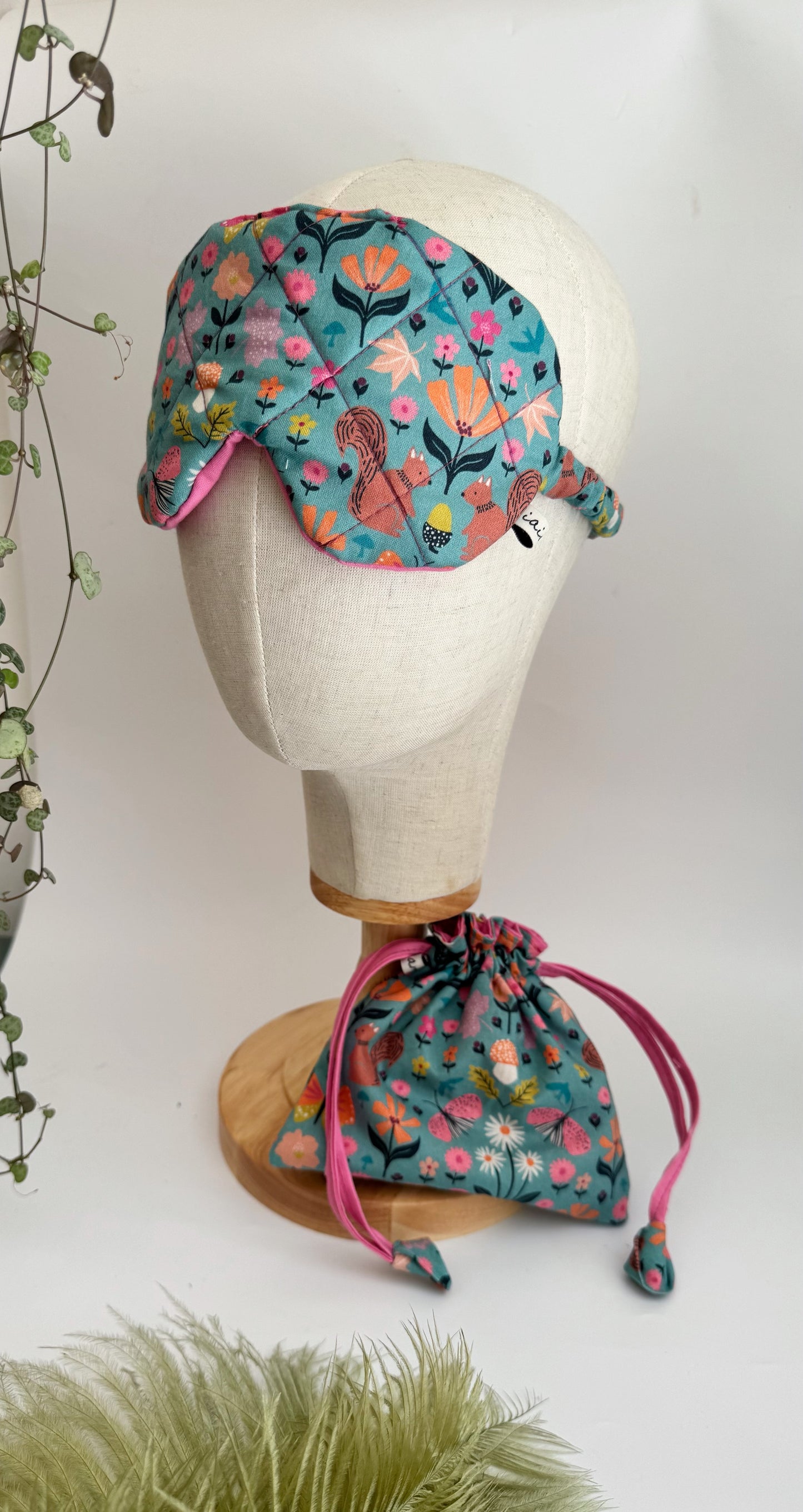 Set Nuvola (Sleep Mask + Sacchetto) - Scoiattoli
