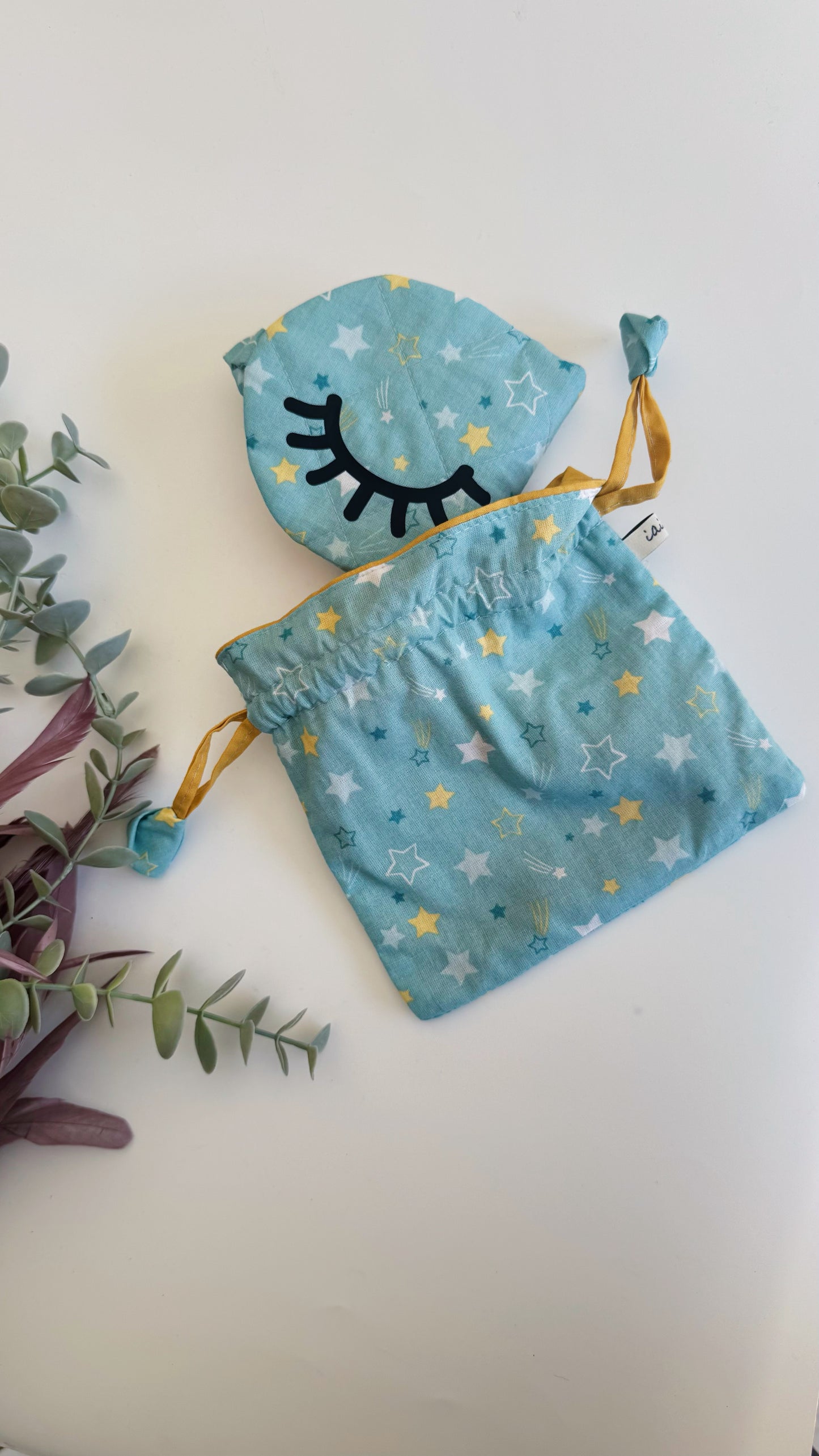 Set Nuvola (Sleep Mask + Sacchetto) - Stelline con occhietti
