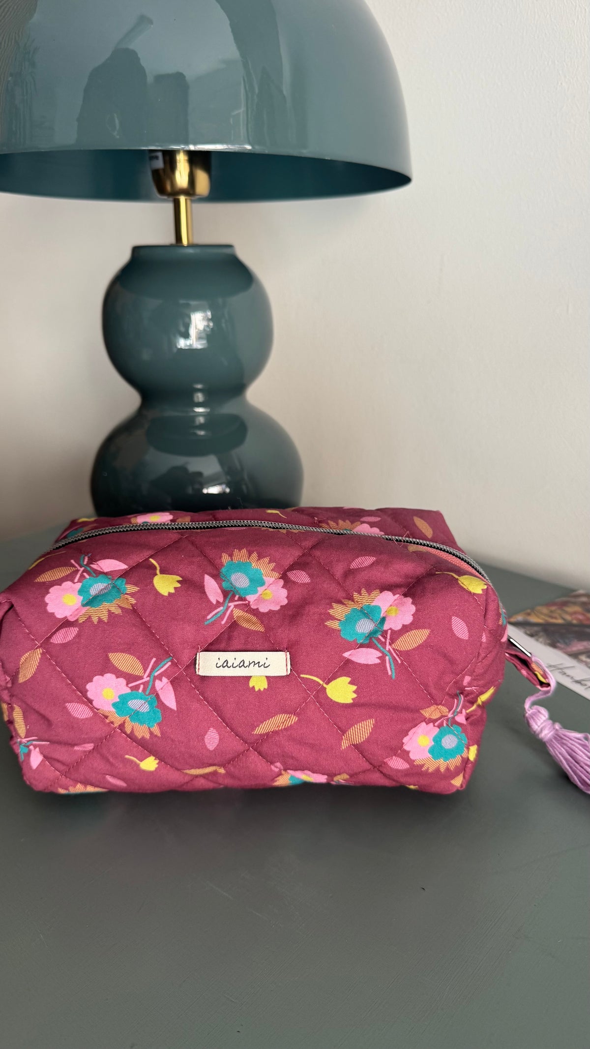 Cubotto trapuntato - Floral Burgundy (Hanbok)