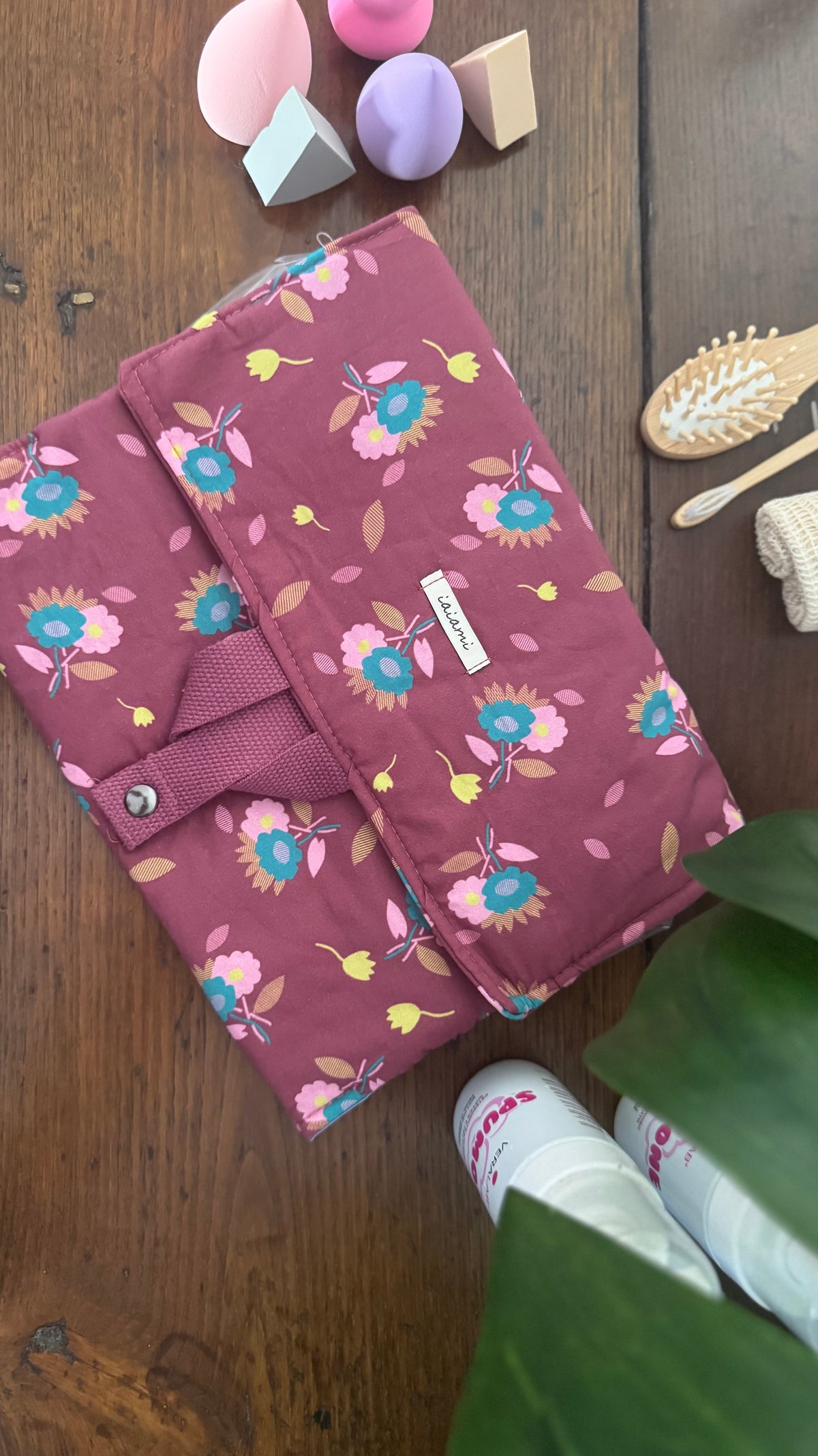Beauty Burrito MAXI- Floral Burgundy (HANBOK)
