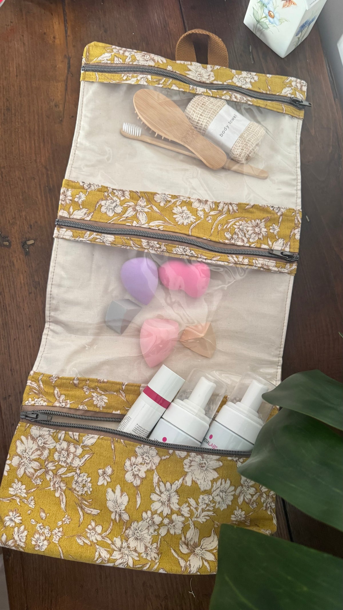 Beauty Burrito MAXI- Fiori stilizzati giallo senape (HANBOK)