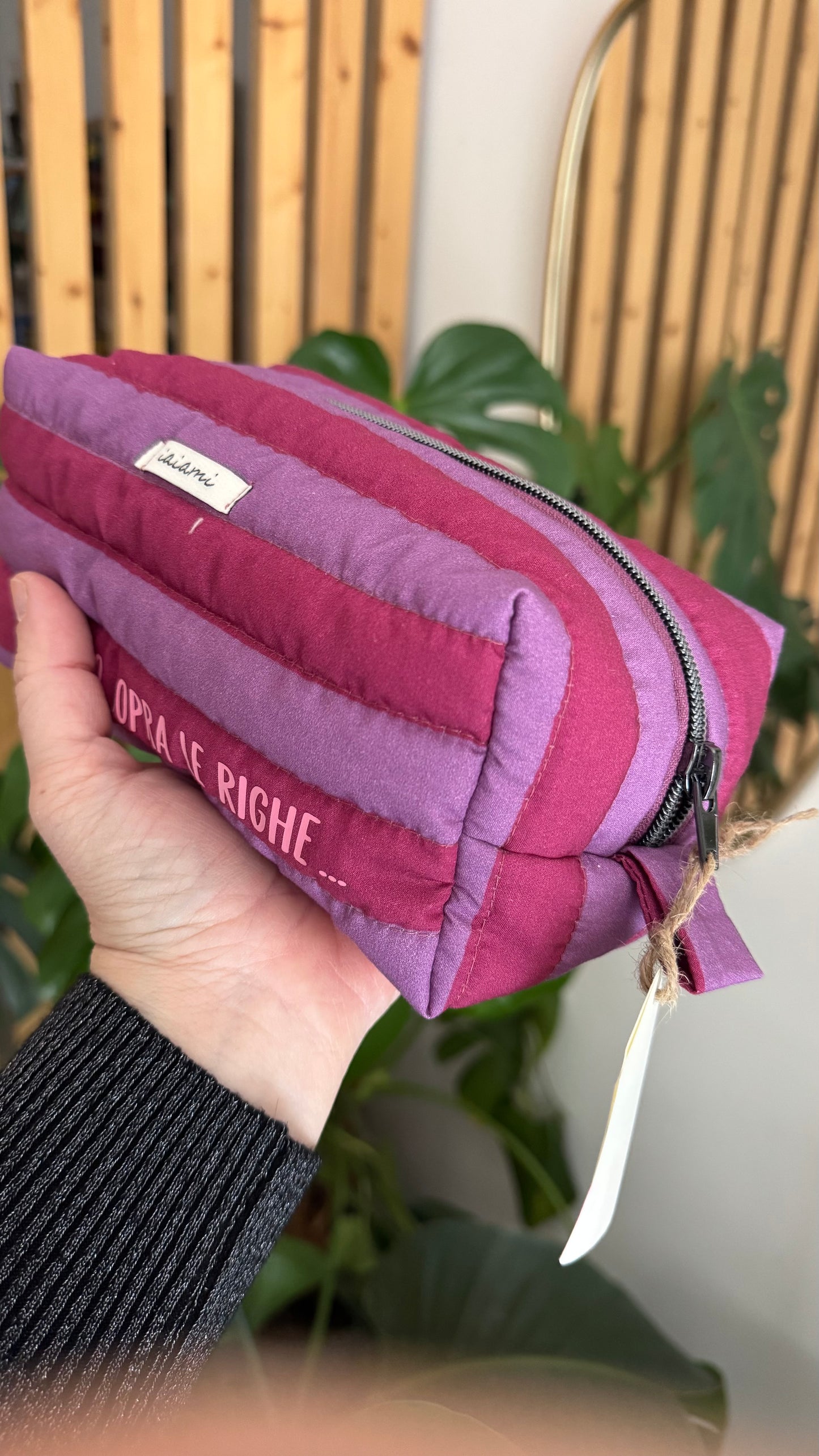 Cubotto trapuntato - Violetto & Fucsia (Stripes)