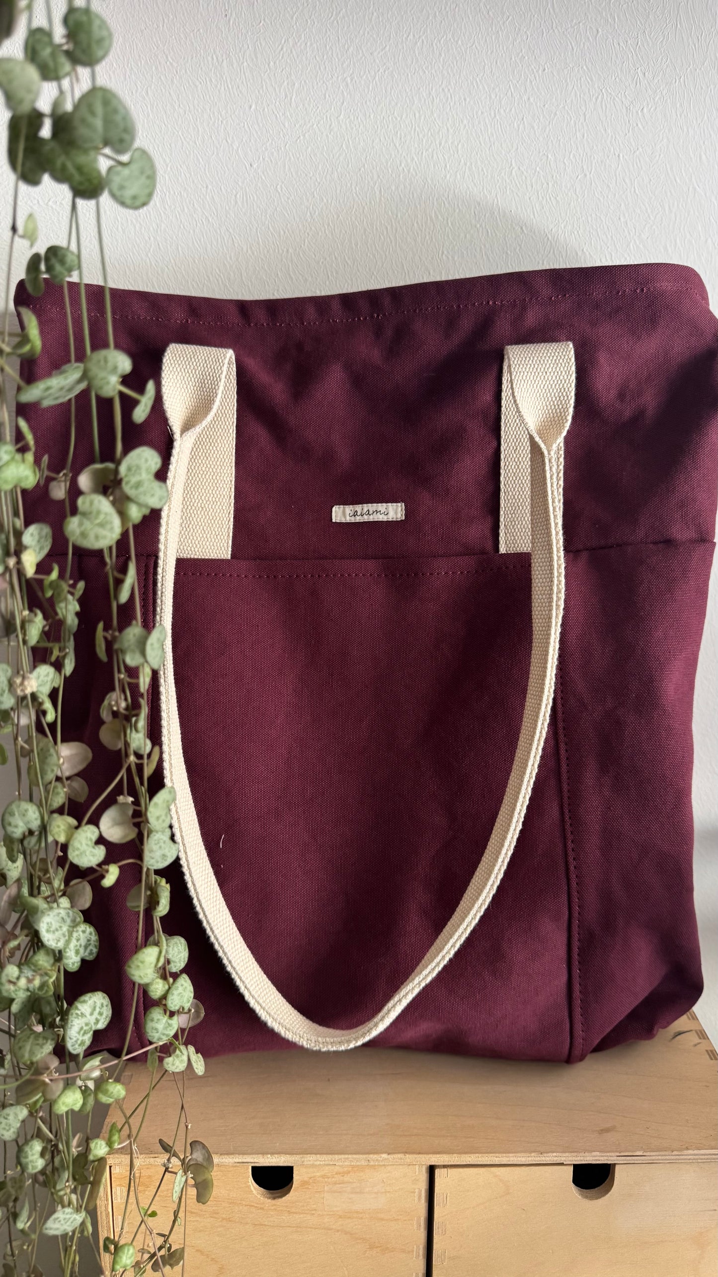 Tote Bag Tamalito - Bordeaux /  Pavone viola (Nippori)