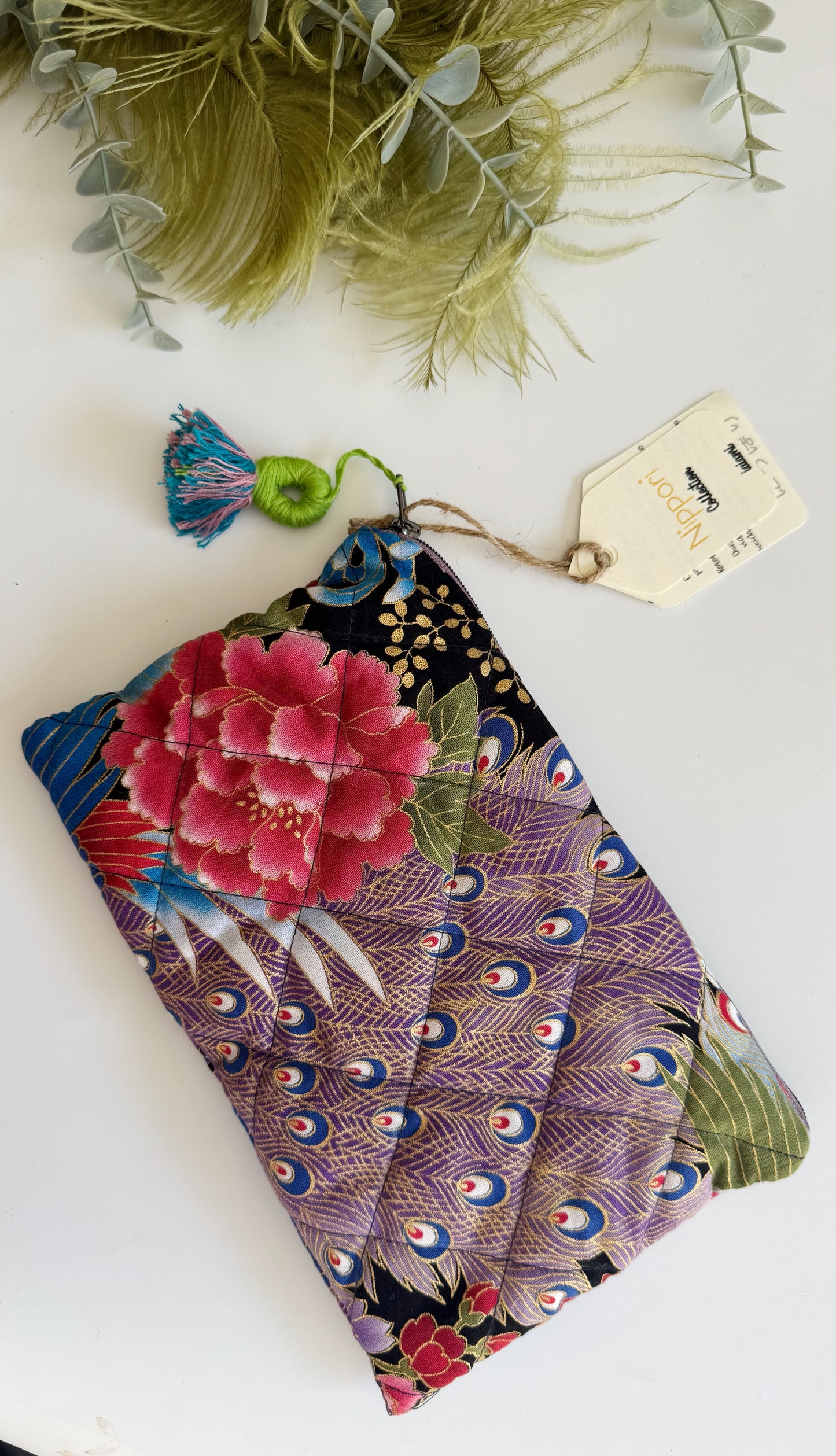 Pochette trapuntata - Pavone 3 (Nippori)