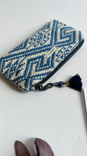 Load image into Gallery viewer, Pochette Mini - Geometrica blue double face
