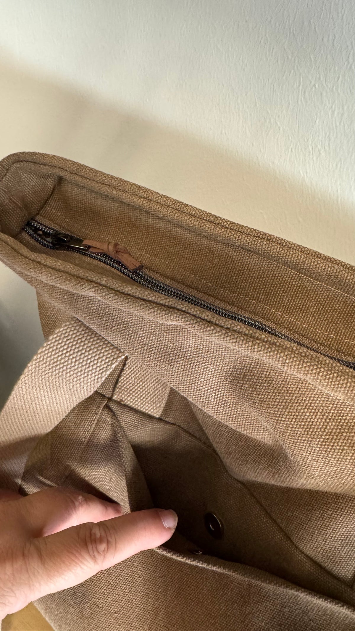 Tote Bag Tamalito - Tortora /  Fiori Arancio Grey (Hanbok)
