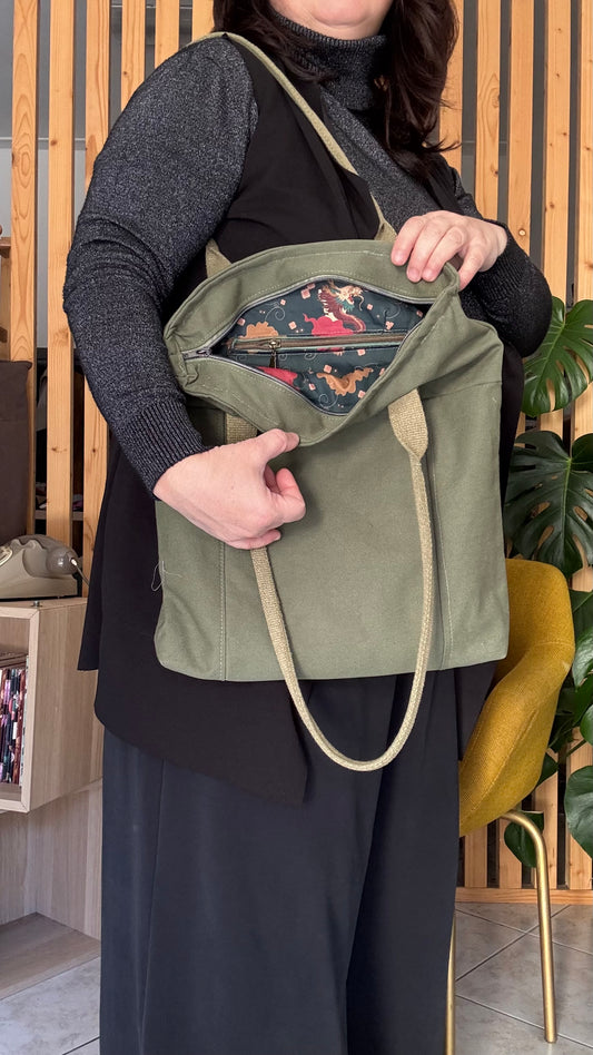 Tote Bag Tamalito - Verde militare /  Dragon