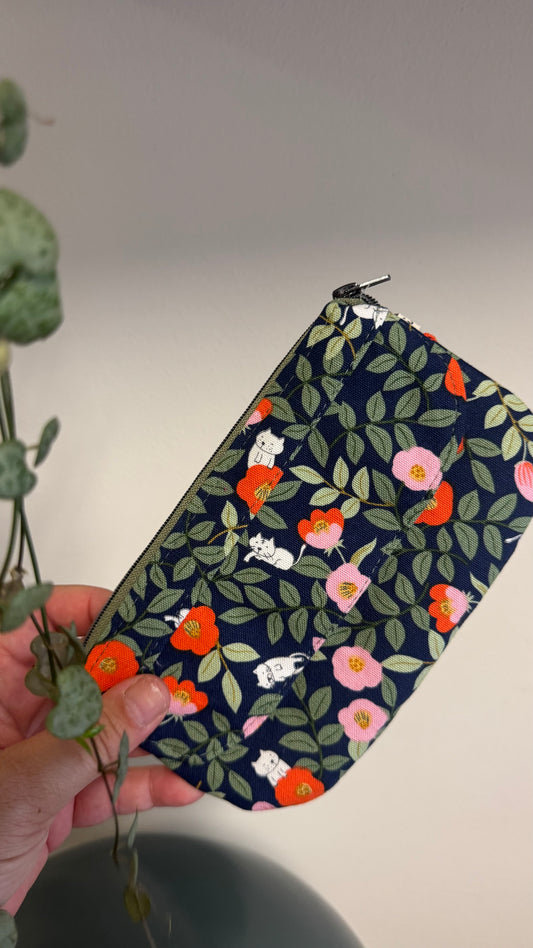 Pocket Pochette (Maxi) - Fiori Arancioni Verde (Hanbok)
