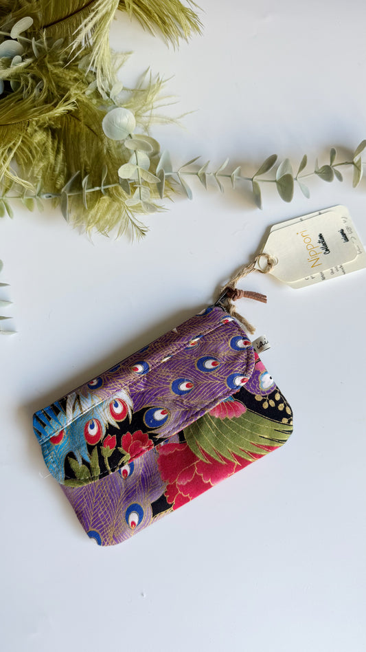 Pocket Pochette con tasca (Mini) - Pavone (Nippori)