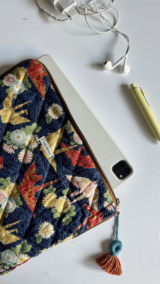 Sleeve trapuntata taglia S - Origami Blue (Nippori)