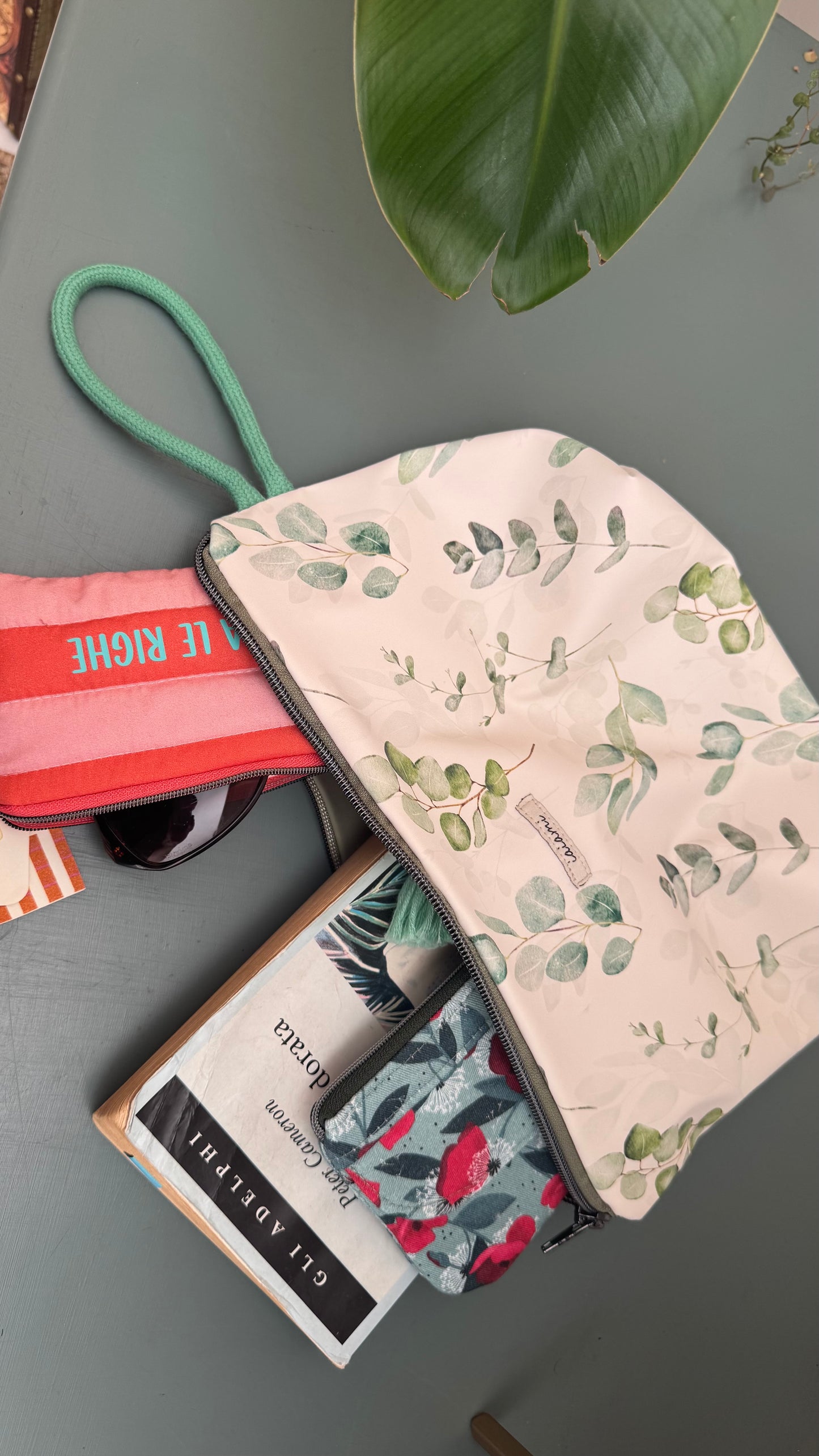 Gocce Pochette Maxi (idrorepellente) - Foglie