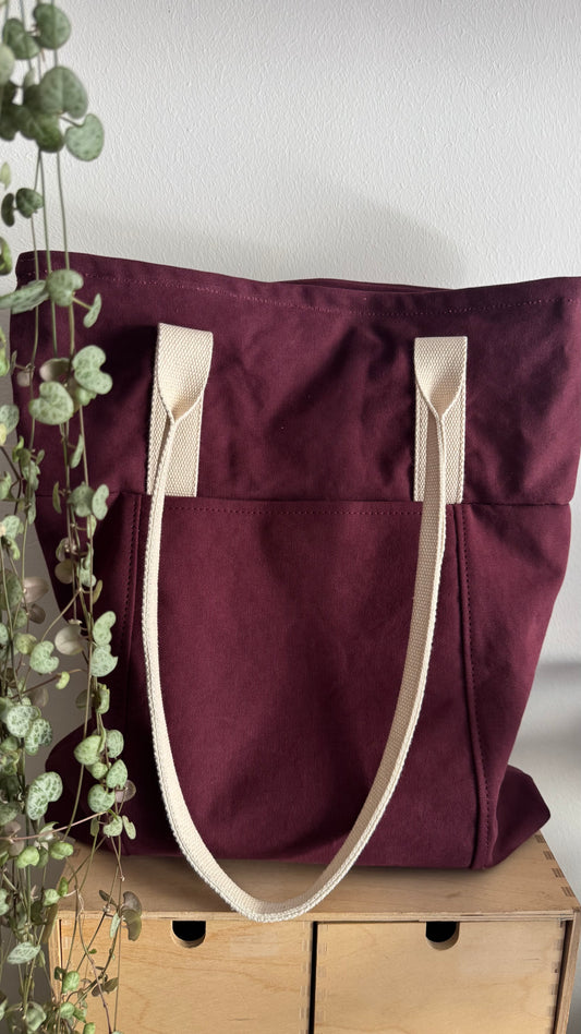 Tote Bag Tamalito - Bordeaux /  Pavone viola (Nippori)
