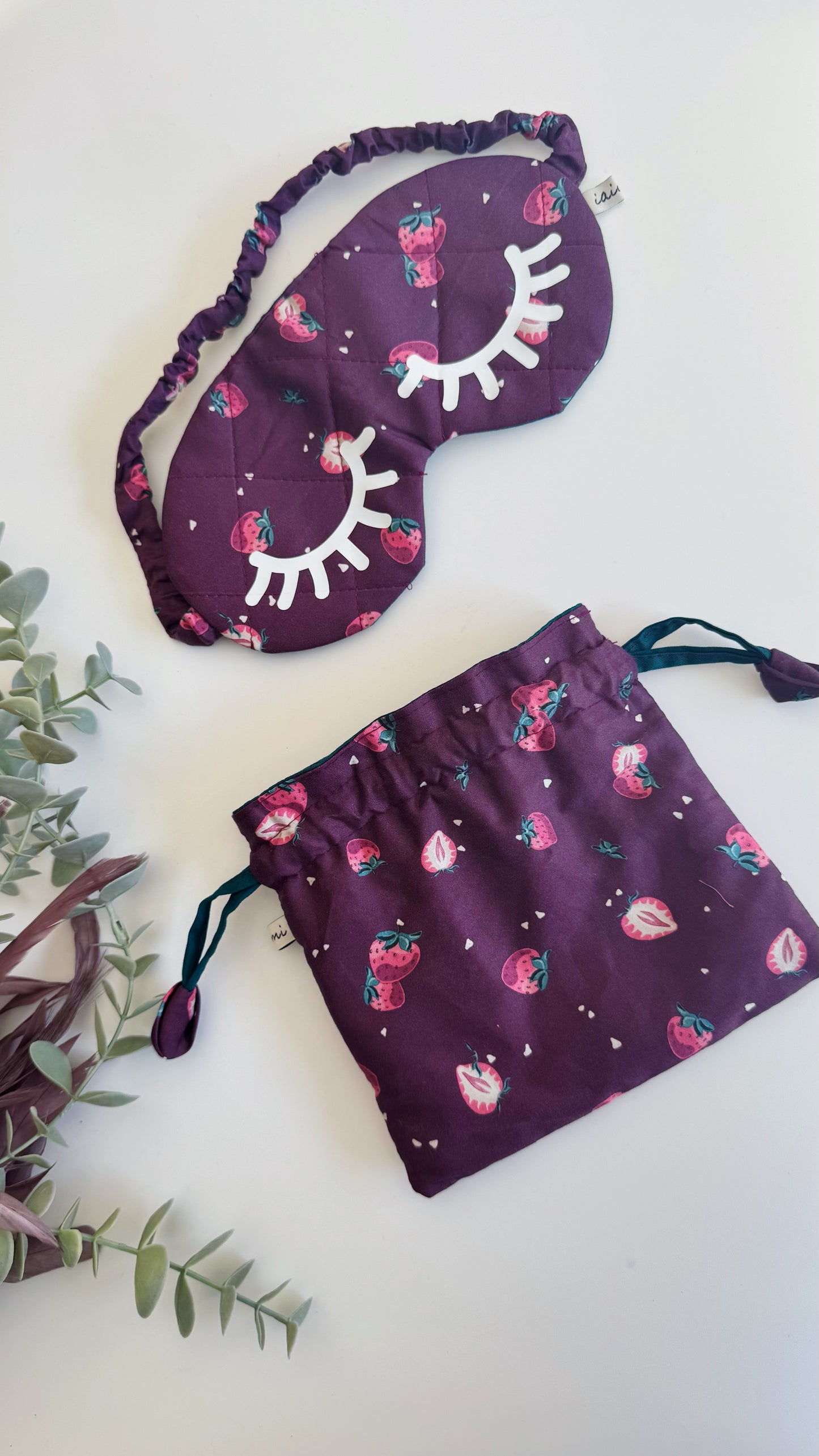 Nuvola (sleep mask) - Fragole con occhietti