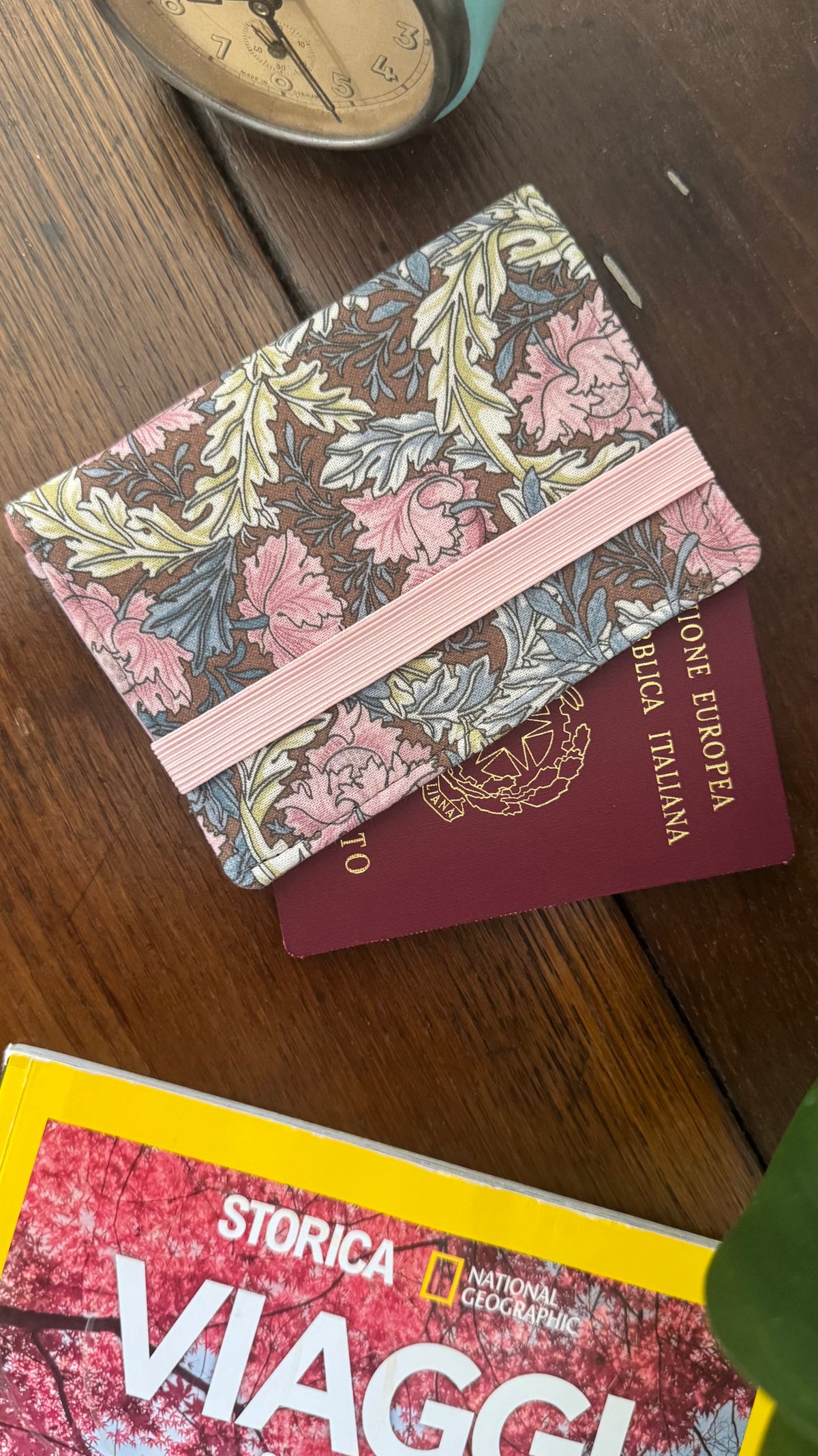 Porta Passaporto -  Foglie (Hanbok)