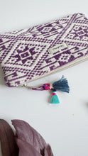 Load image into Gallery viewer, Pochette Mini - Geometrica bianca e viola
