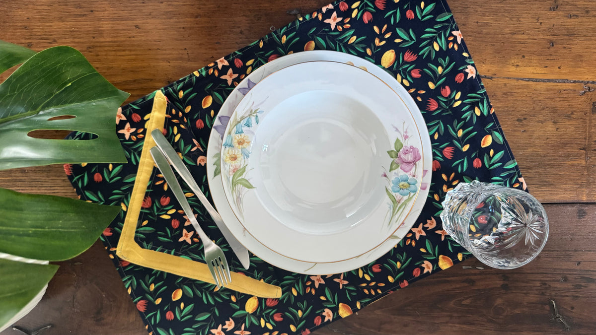 Tovaglietta americana - Fiori e Limoni (Hanbok)
