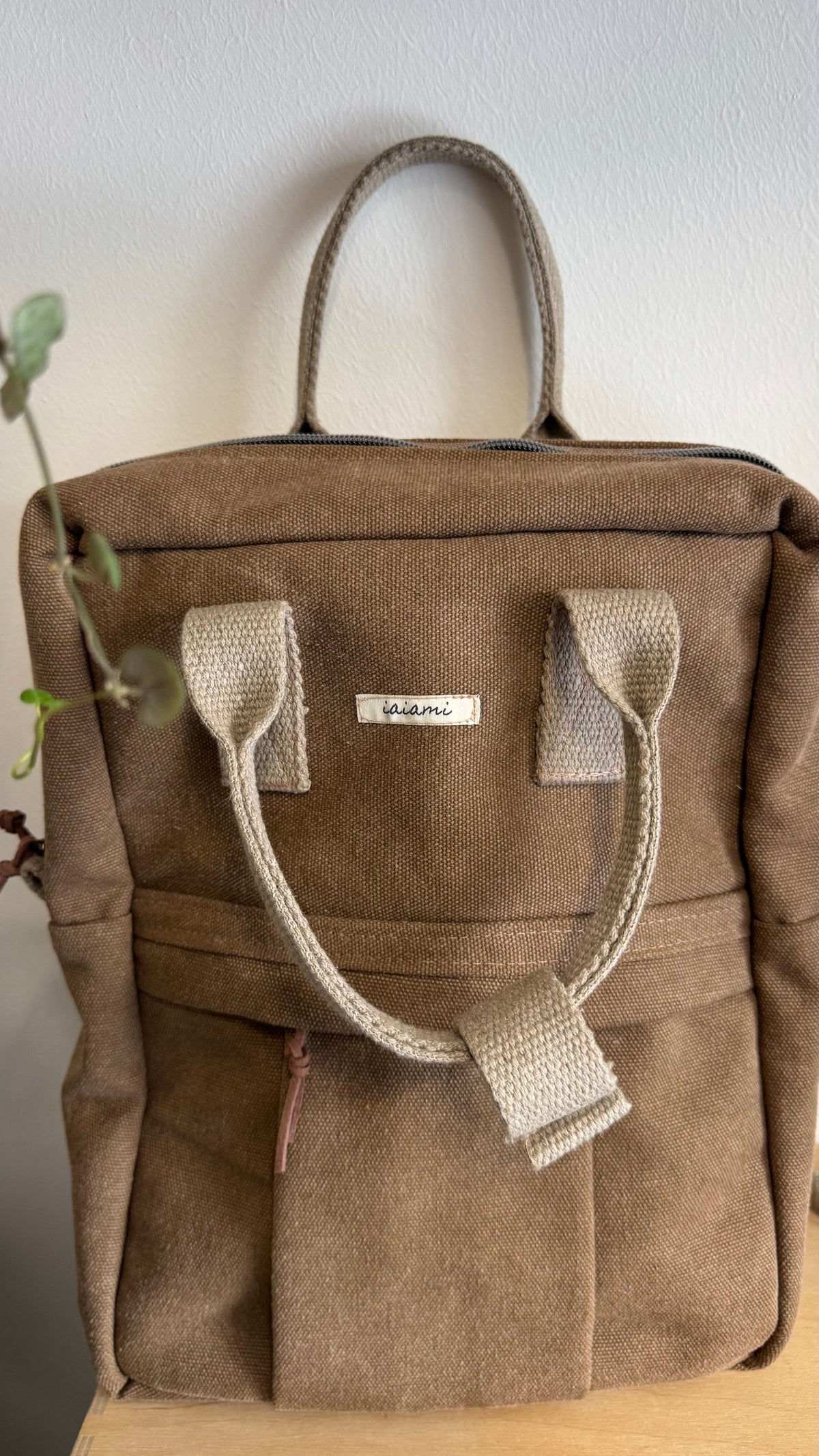 Zaino Tamalito (mini) - Tortora/Foglie (Hanbok)