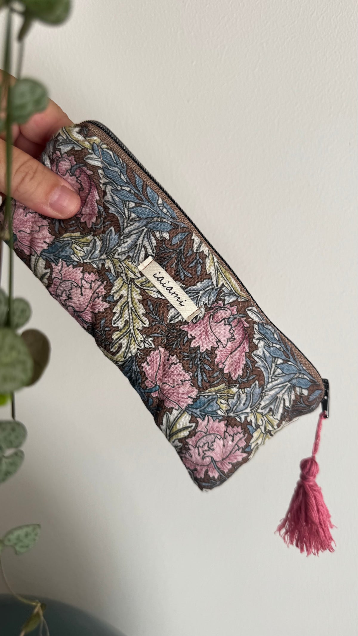 Astuccio trapuntato (Porta occhiali) - Foglie  (Hanbok)