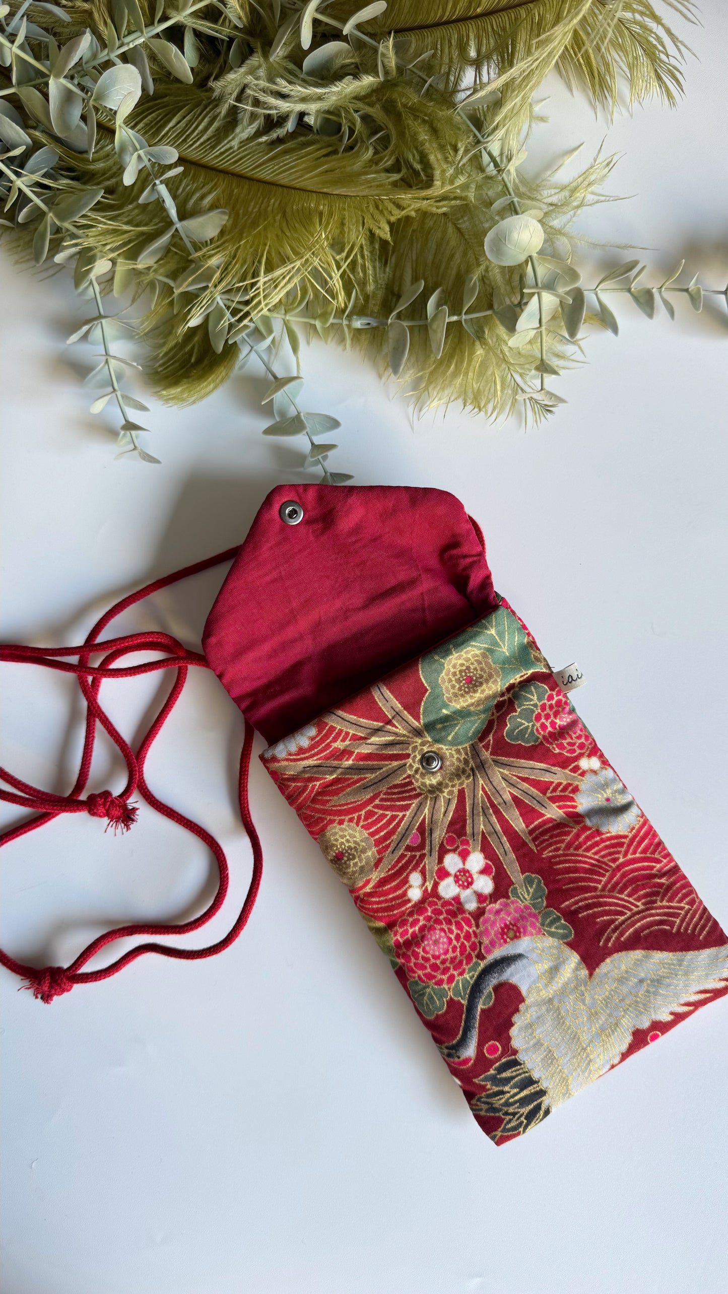 Astuccio porta cellulare - Airone Bordeaux (Nippori)