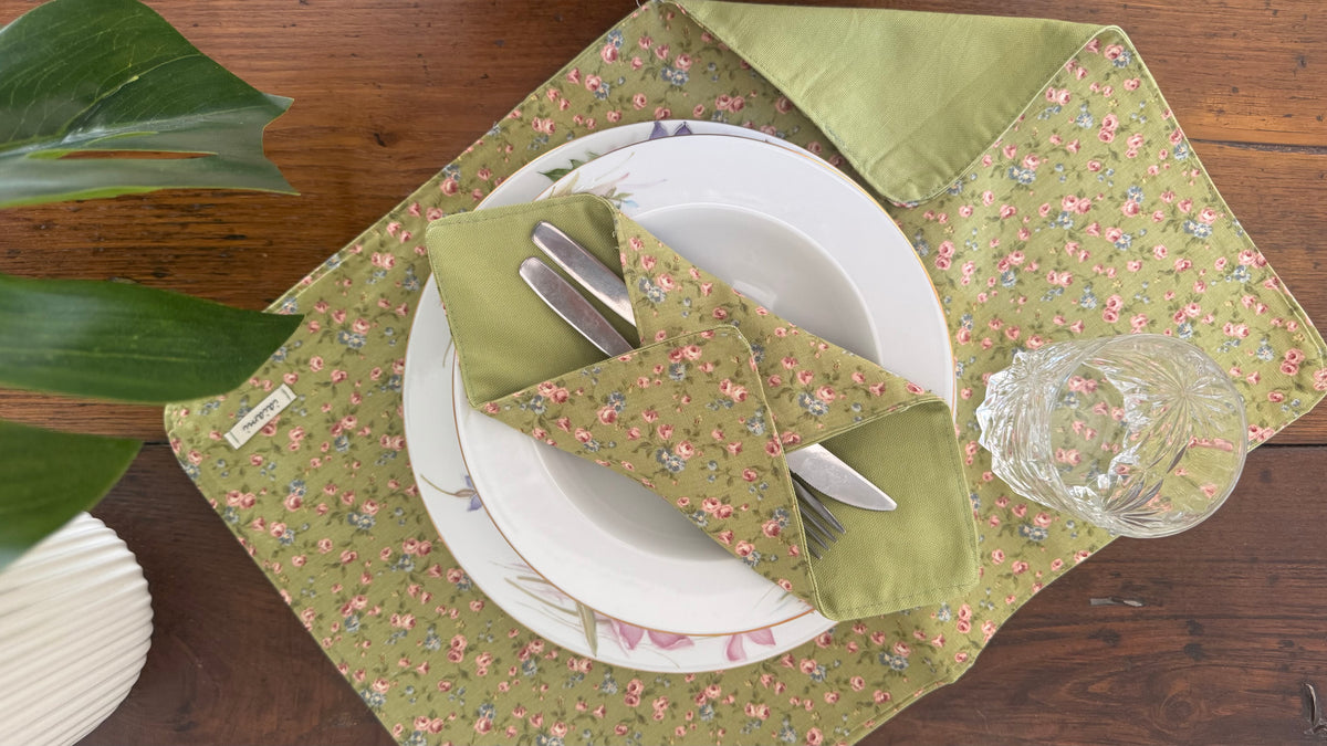 Tovaglietta americana - Fiori Verde (Hanbok)