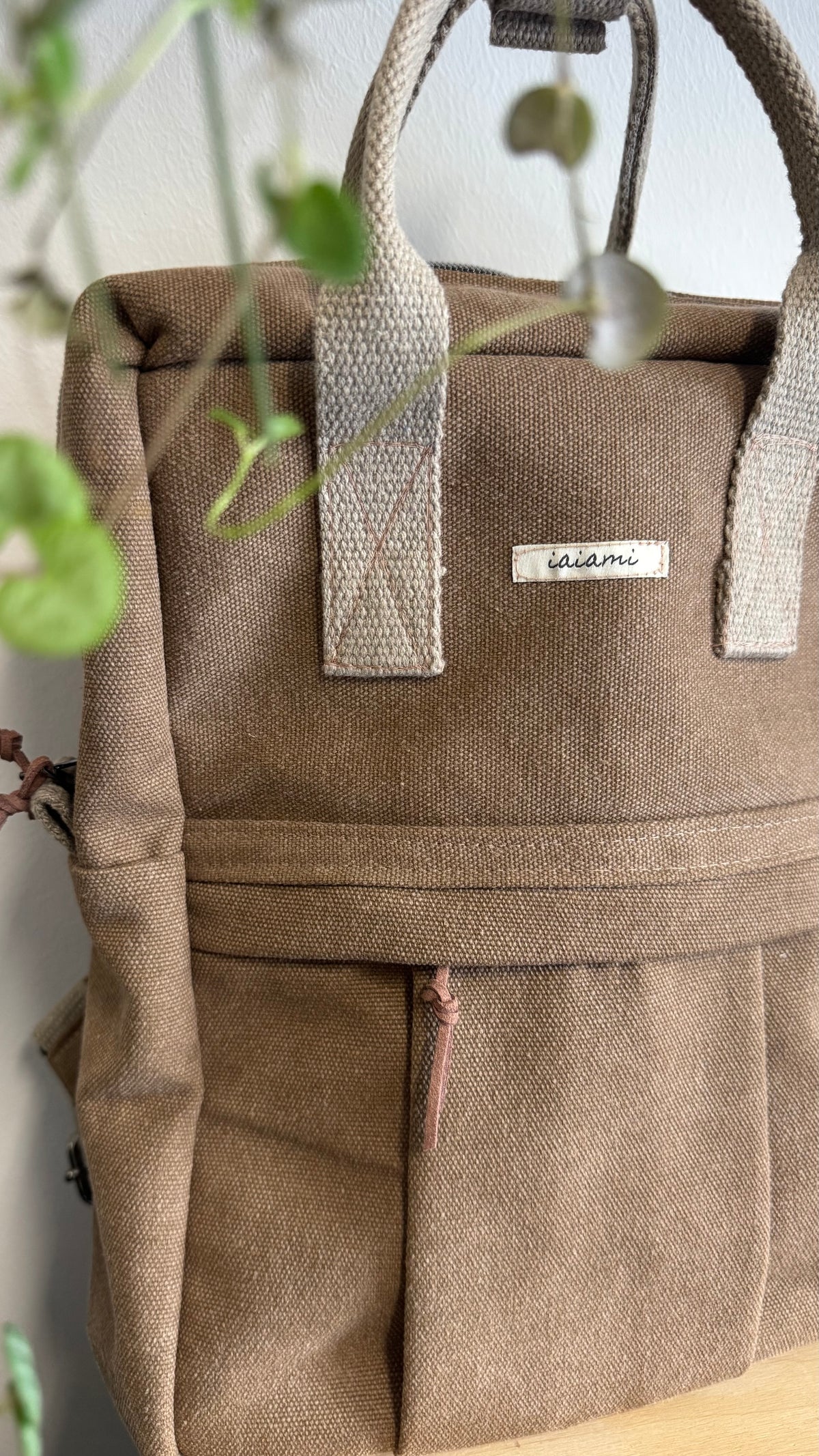 Zaino Tamalito (mini) - Tortora/Foglie (Hanbok)