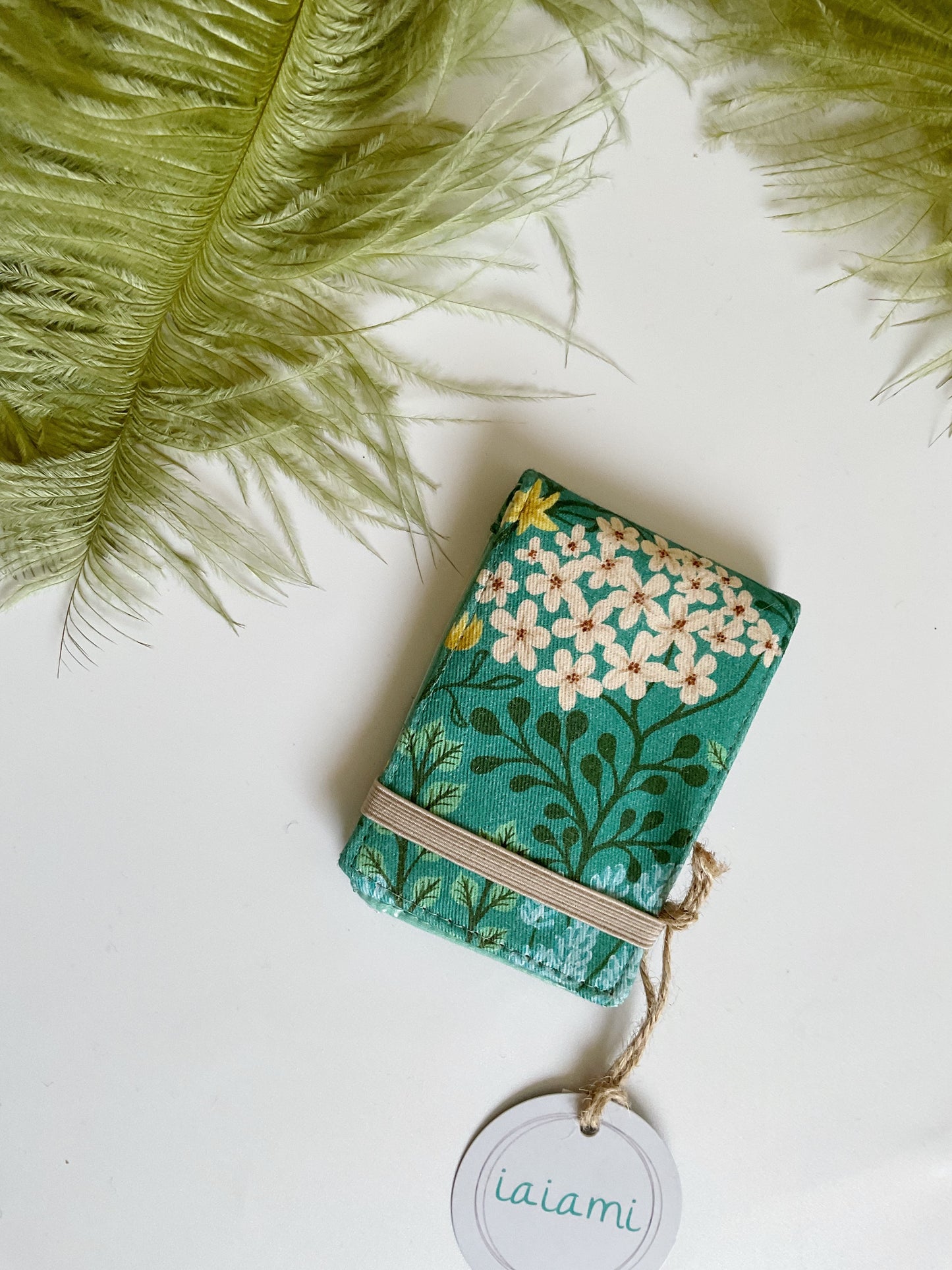 Pocket card  - Flowers green