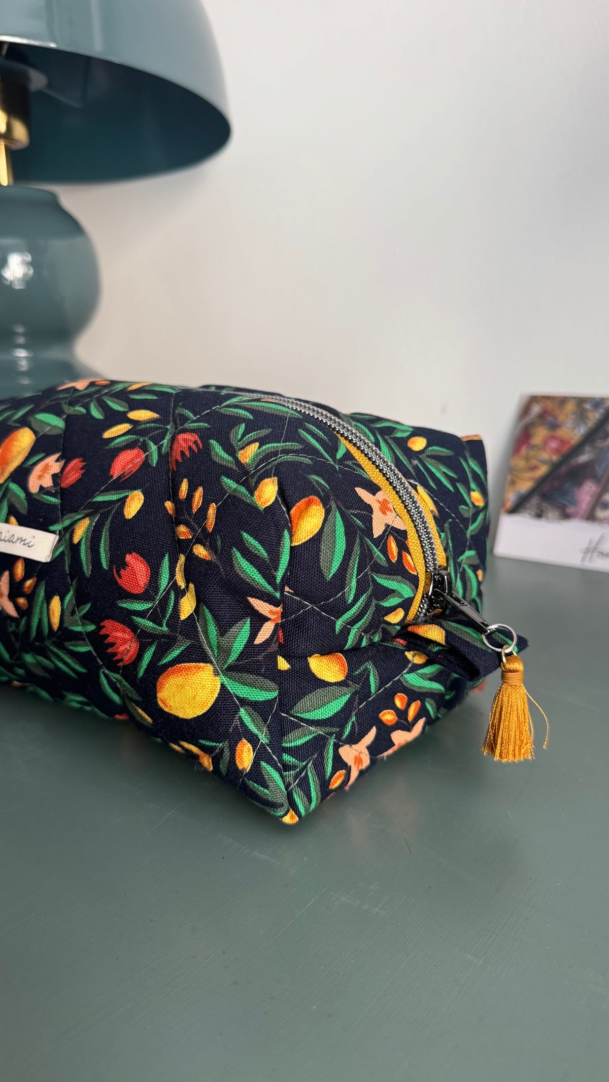 Cubotto trapuntato - Fiori e Limoni (Hanbok)