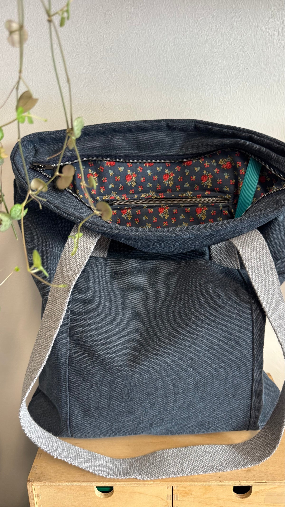 Tote Bag Tamalito - Navy /  Roselline (Hanbok)