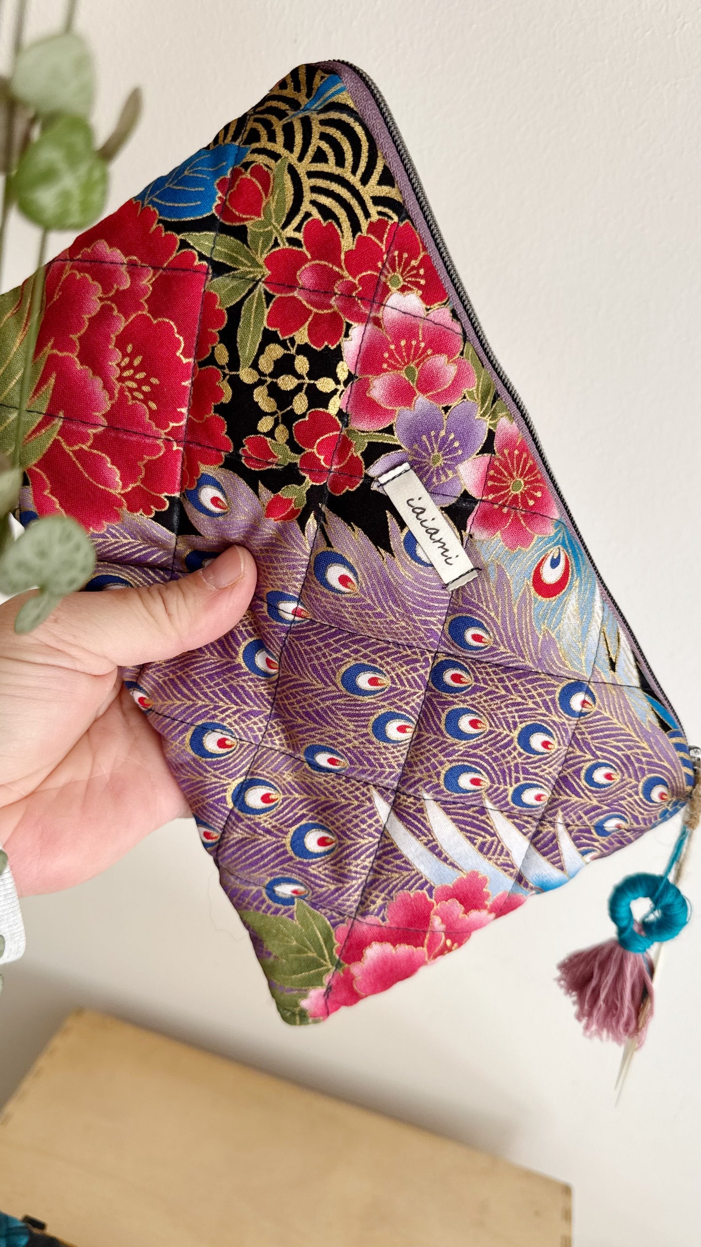 Pochette trapuntata - Pavone 1 (Nippori)