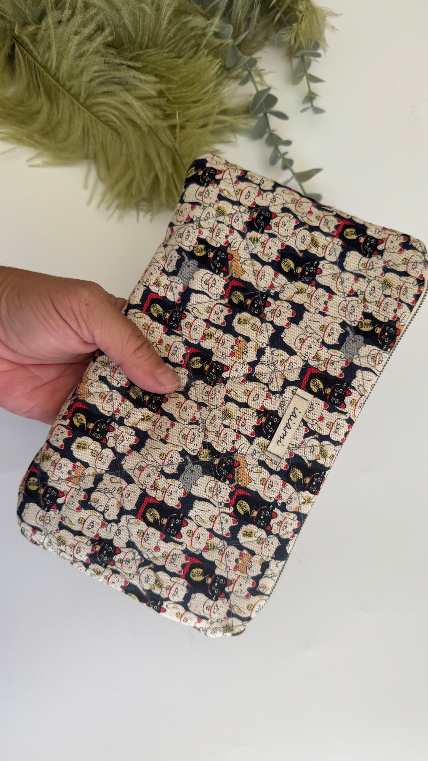 Pochette trapuntata - gatto della fortuna (Nippori)