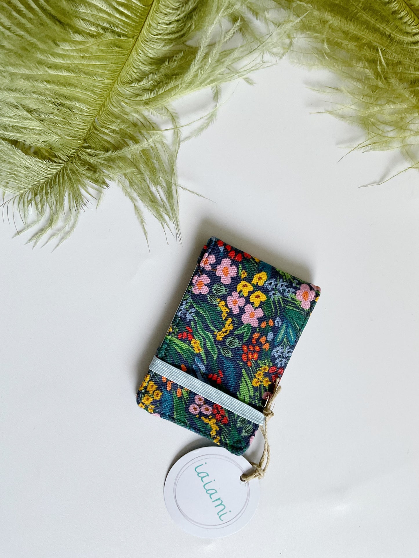 Pocket card  - Garden Flowers Blue