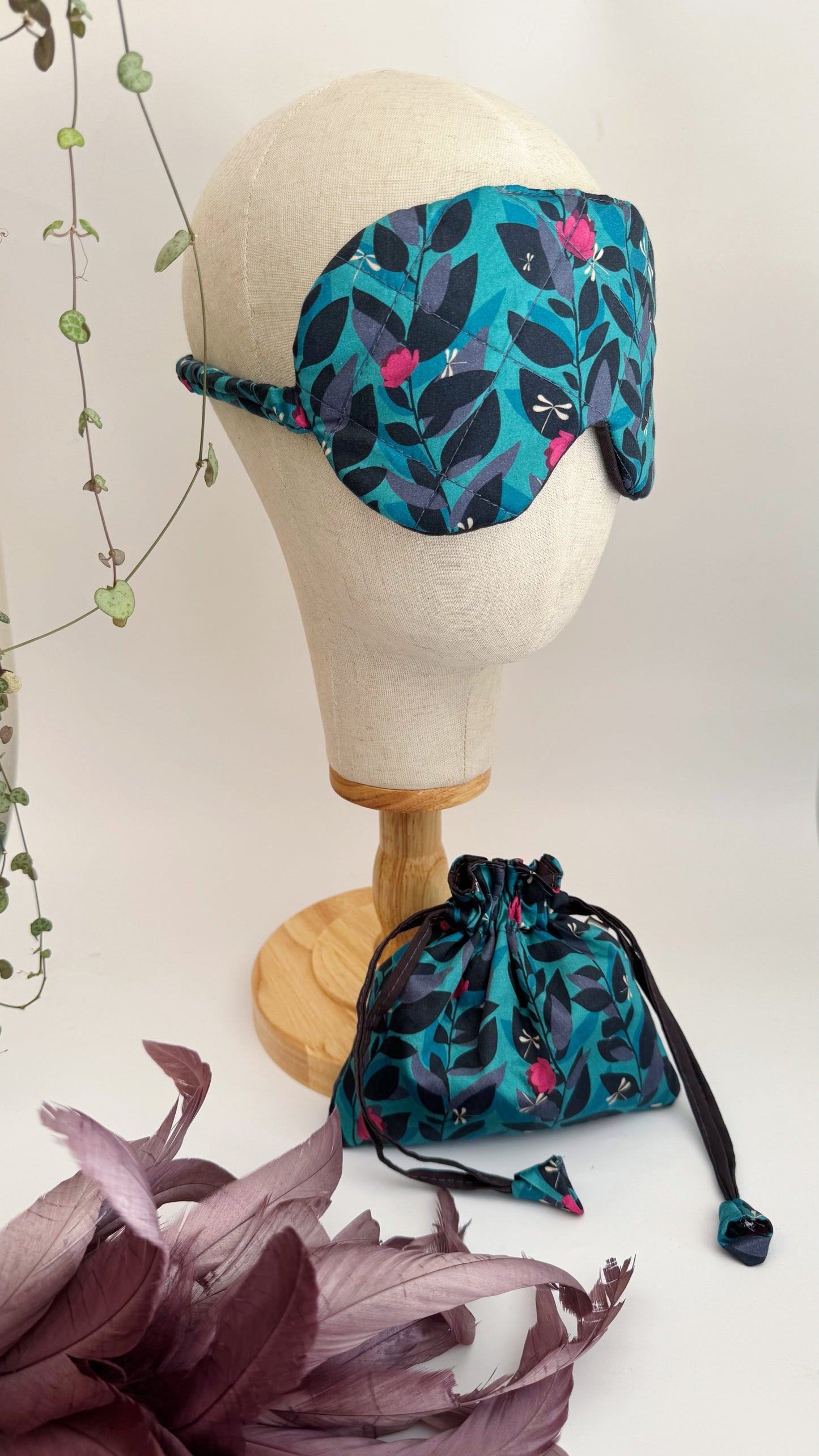 Nuvola (sleep mask) - Libellule turchese
