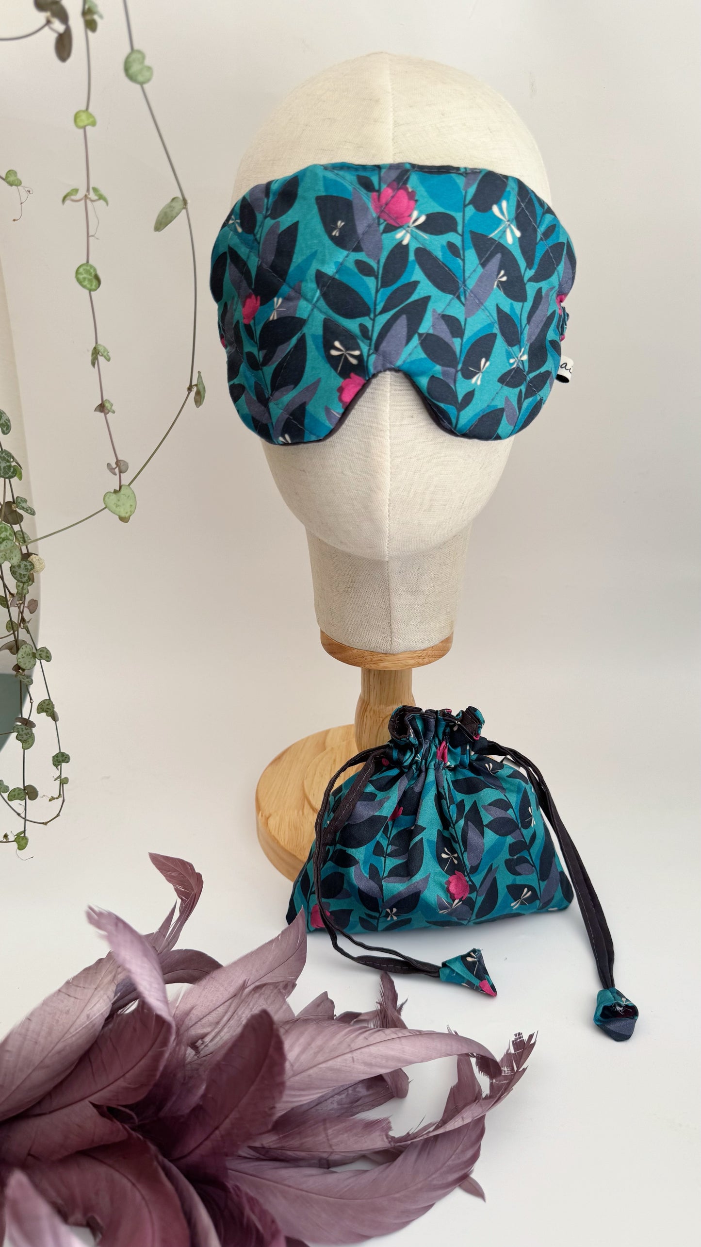 Nuvola (sleep mask) - Libellule turchese