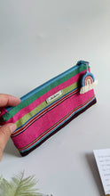 Load image into Gallery viewer, Pochette Mini - Righe a colori, arcobaleno blue
