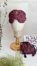 Carica l&#39;immagine nel visualizzatore di Gallery, Set Nuvola (Sleep Mask + Sacchetto) - ciliegie Malva
