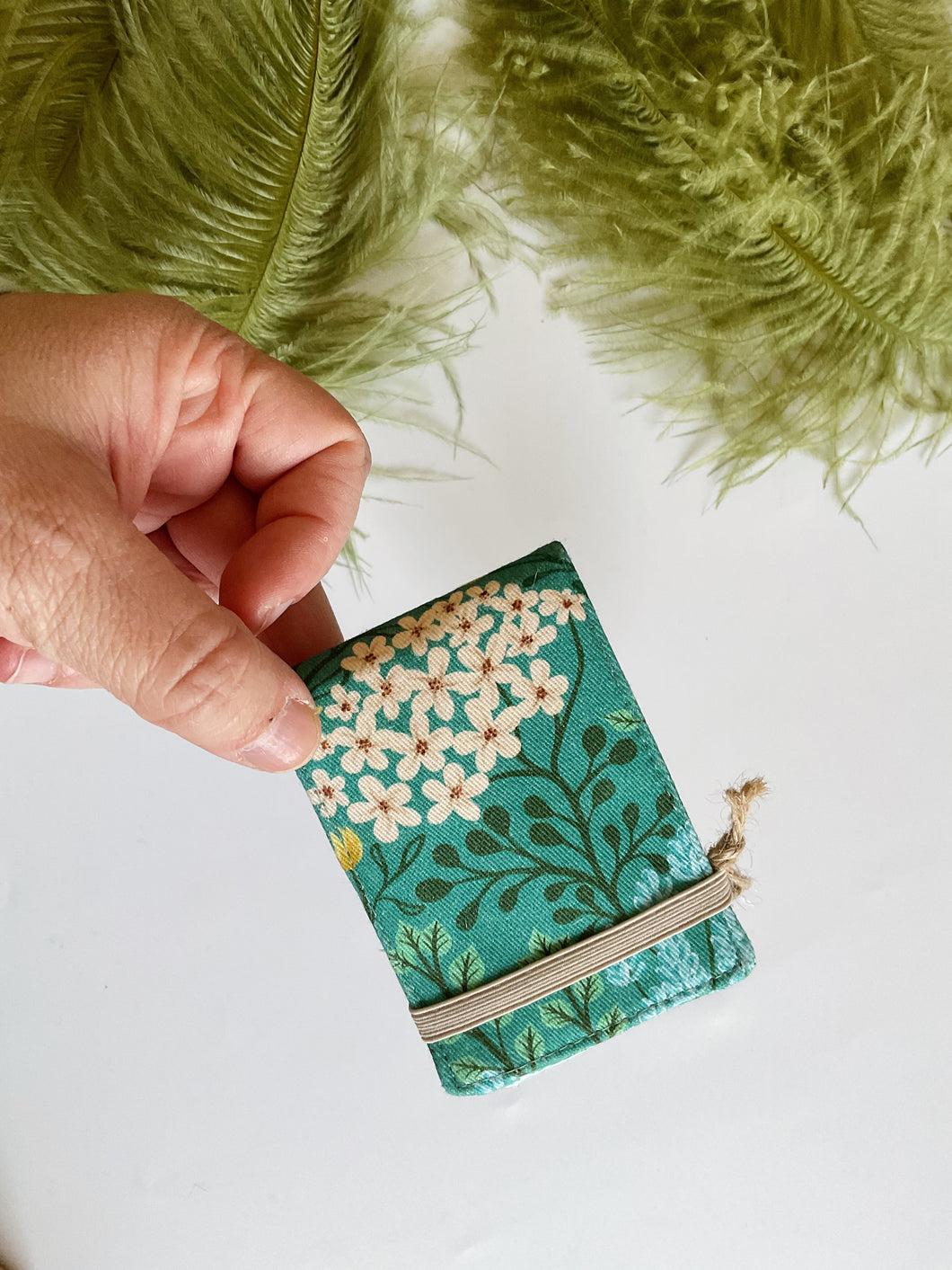 Pocket card  - Flowers green