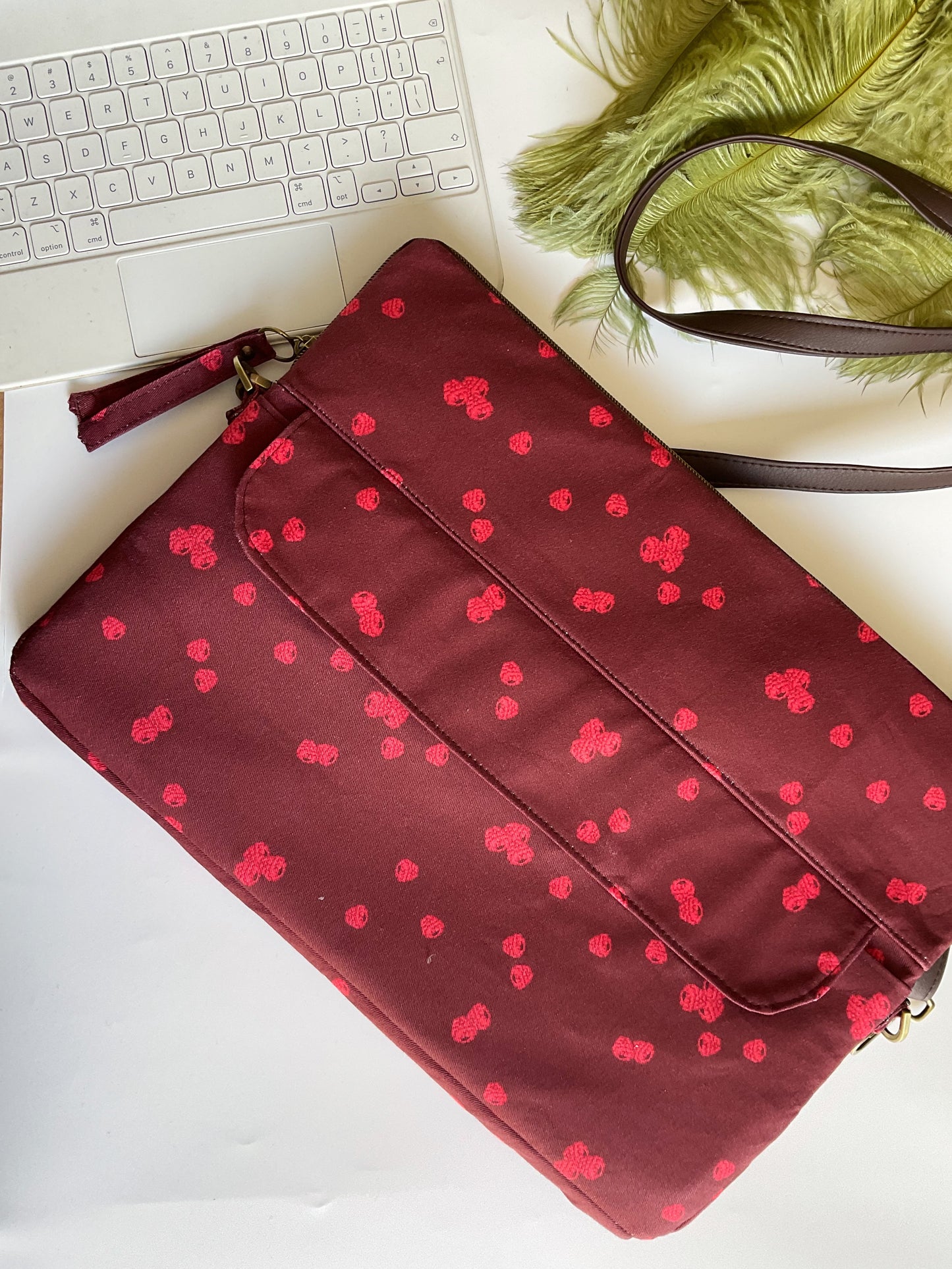DIFETTO - Custodia per Laptop 13’’ / 14’’/ 15’’ (con tracolla e tasca esterna) - Lamponi
