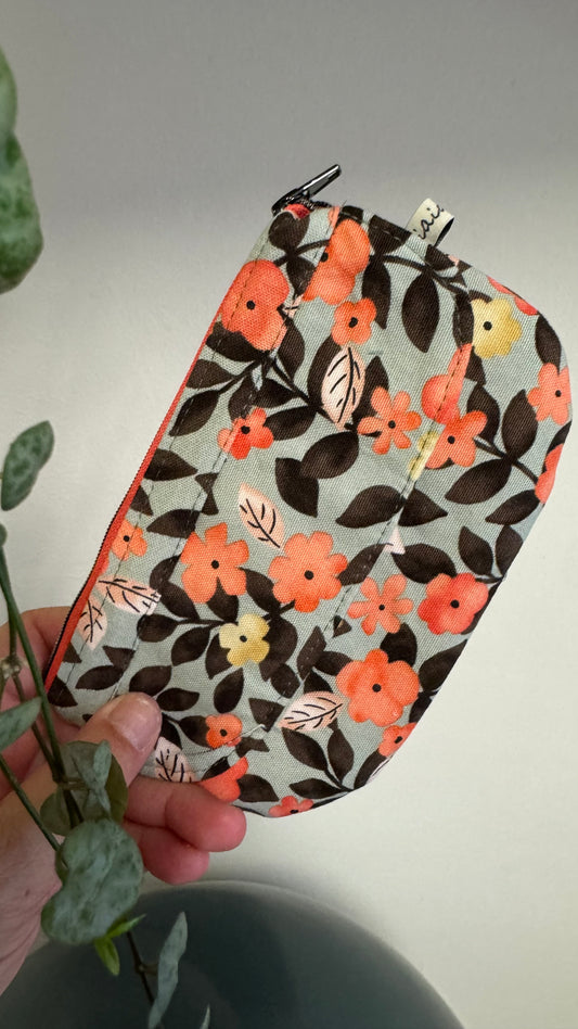 Pocket Pochette (Maxi) - Fiori Arancioni Grey (Hanbok)