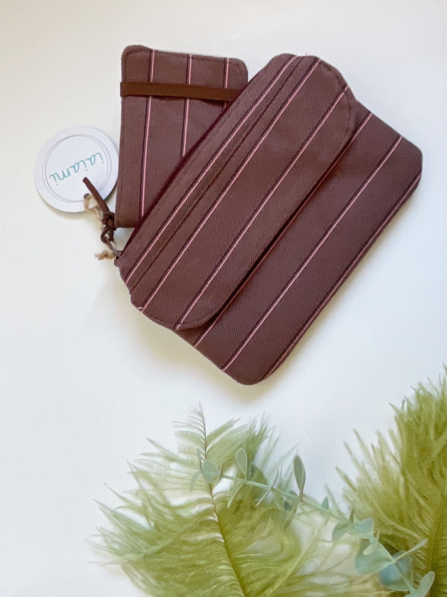 Pocket card  - Lines Purple