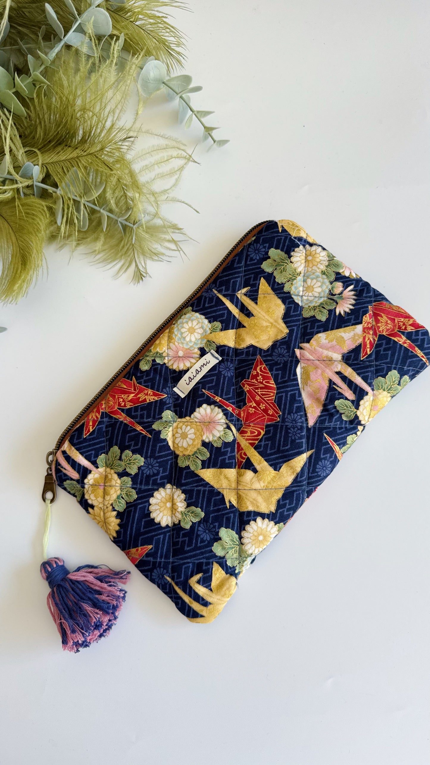 Pochette trapuntata - Origami Blue (Nippori)