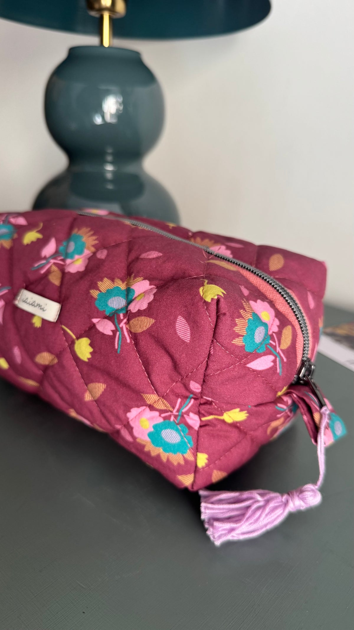 Cubotto trapuntato - Floral Burgundy (Hanbok)