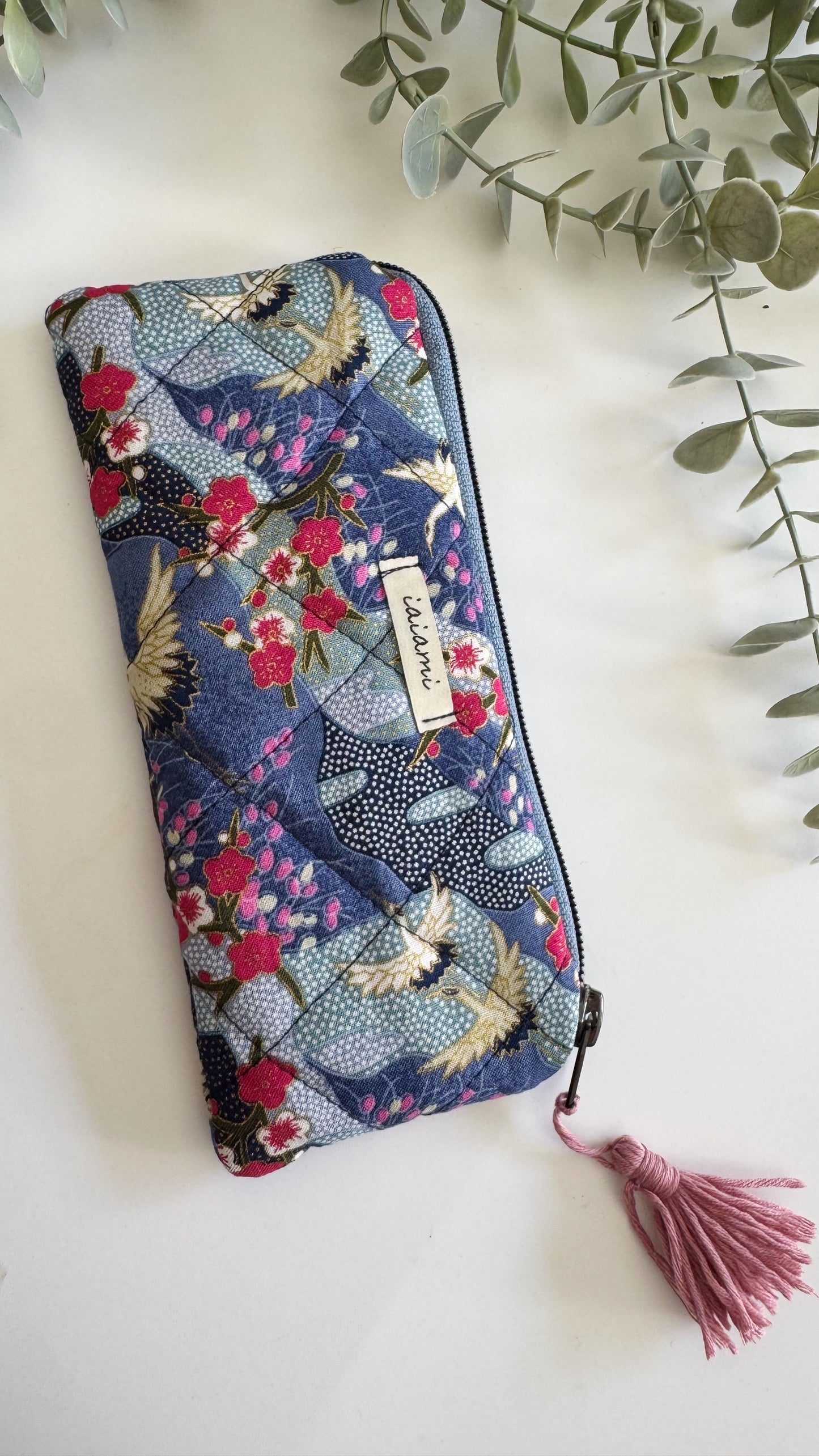 Astuccio trapuntato (Porta occhiali) - Aironi (Nippori)