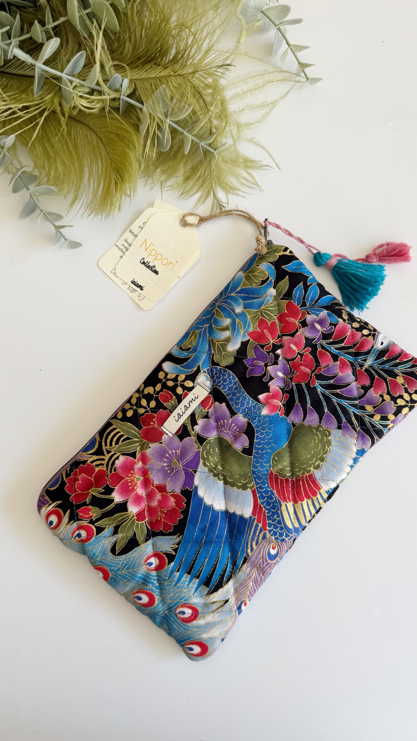 Pochette trapuntata - Pavone 2 (Nippori)