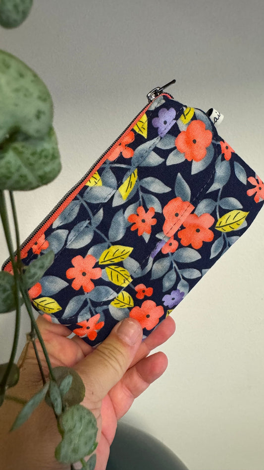 Pocket Pochette (Mini) -     fiori Arancioni Blue (Hanbok)