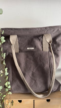 Carica l'immagine nel visualizzatore di Gallery, Tote Bag Tamalito - Grigio /Verde &amp; rosa (Stripes)

