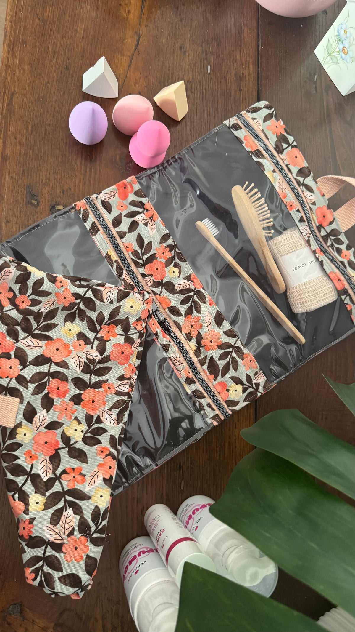 Beauty Burrito MAXI- Fiori Arancio Grey (HANBOK)